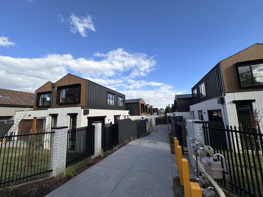Motorised wire guided blinds installed across a modern residential project in Doncaster