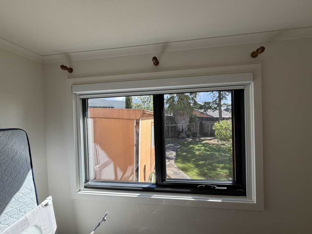 Bedroom window with Ziptrak Interior blind open